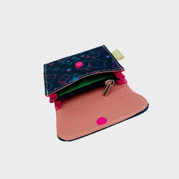 tarjetero monedero allcats neon